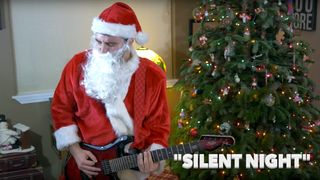 Santa playing guitar