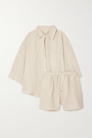 The 03 Washed-Linen Shirt and Shorts Set