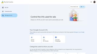 How to customize the ads Google shows you in My Ad Center