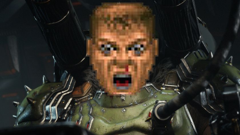 Doom: The Dark Ages with original Doomguy&#039;s head Photoshopped on top