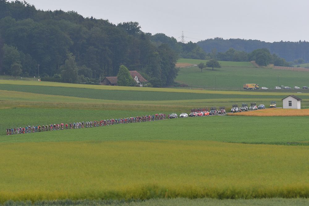 Scenery along the route of stage 3 at Tour de Suisse