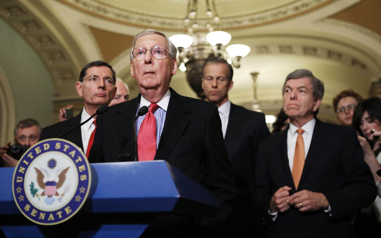 Sen. Mitch McConnell and other Republican senators.