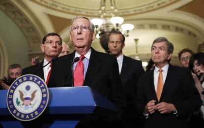 Sen. Mitch McConnell and other Republican senators.