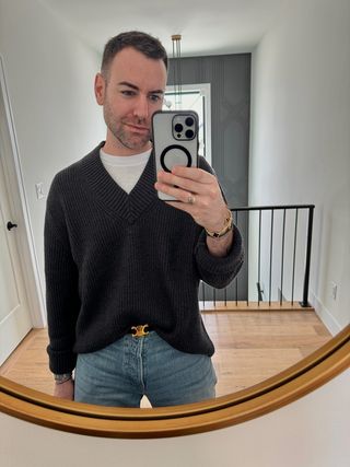 How to style a men's Banana Republic sweater
