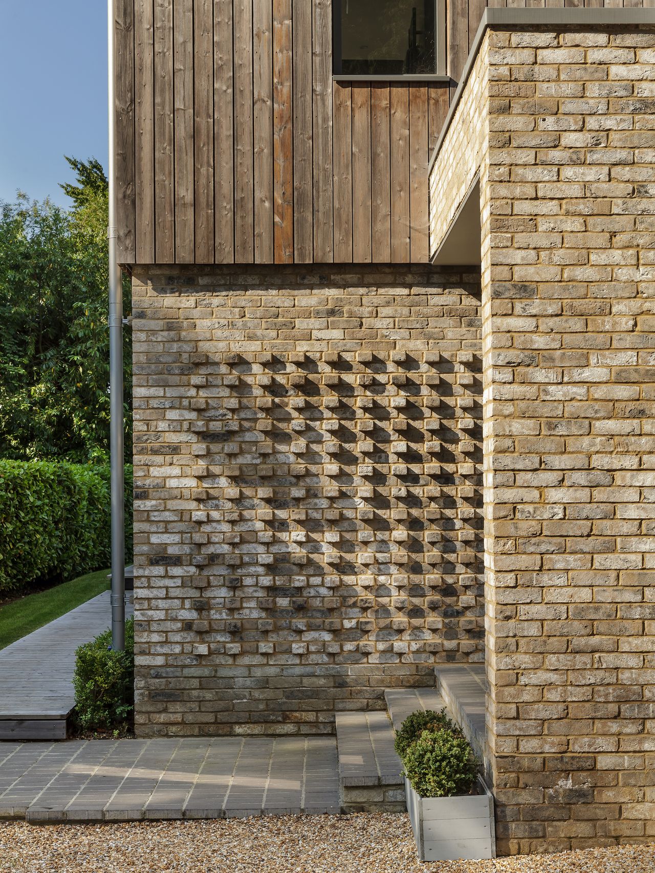 brick detailing on modern self build