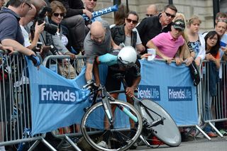 Alex Peters crash, Tour of Britain 2014, stage 8a time trial