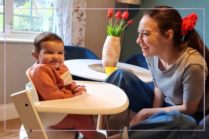 Baby led weaning mum and baby sat together