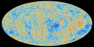 2013 map of background radiation left from the Big Bang