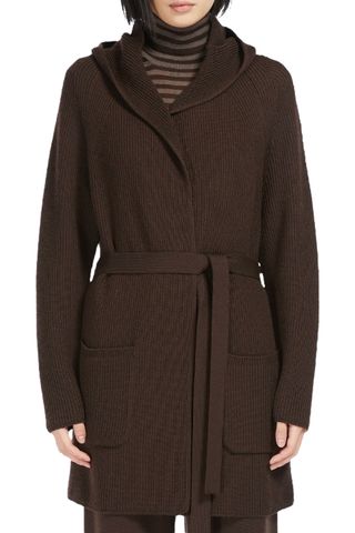 Finezza Hooded Virgin Wool Cardigan