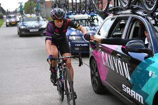 Tiffany Cromwell at the team car