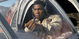 Finn piloting a ship in The Last Jedi