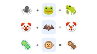 Emojis generations from Emoji Kitchen tool on Google Search