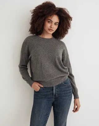 Madewell, Cashmere Oversized Crewneck Sweater