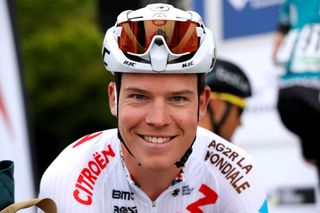 LUXEMBOURG LUXEMBOURG SEPTEMBER 14 Bob Jungels of Luxembourg and AG2R Citren Team prior to the 81st SkodaTour De Luxembourg 2021 Stage 1 a 140km stage from Luxembourg to LuxembourgKirchberg 352m skodatour skodatour on September 14 2021 in Luxembourg Luxembourg Photo by Bas CzerwinskiGetty Images