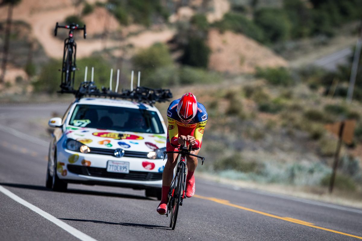 Serghei Tvetcov (Jelly Belly) rode to a 4th place on the stage.
