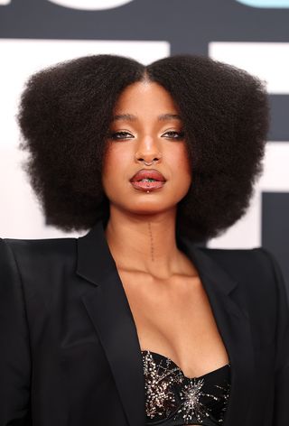 Willow Smith with natural texture 60s bob hairstyle