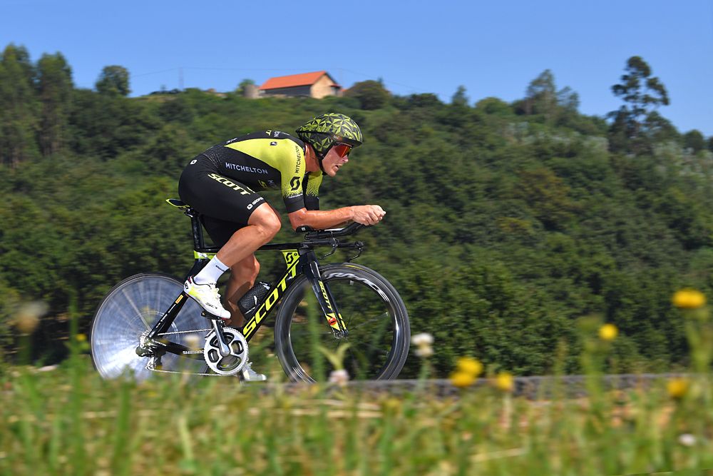 Matteo Trentin (MItchelton-Scott) during stage 16 time trial at the Vuelta a Espana