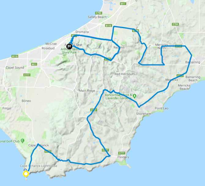 Stage 4 of the 2019 Jayco Herald Sun Tour finishes with five ascents of Arthurs Seat