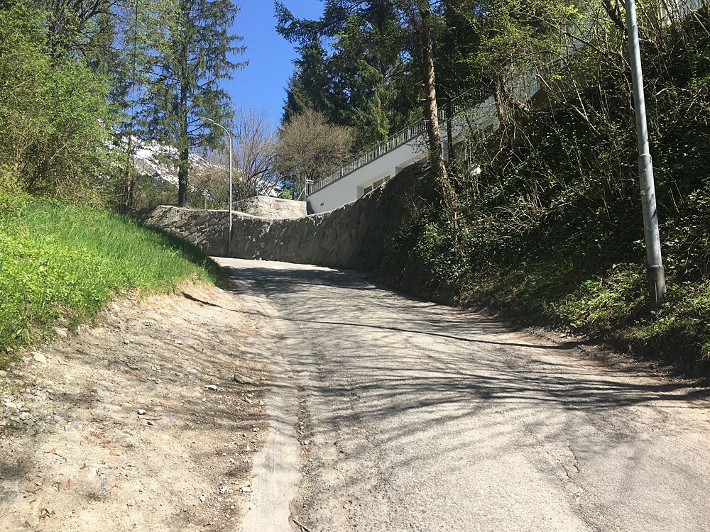 Looking up the H&ouml;ll climb