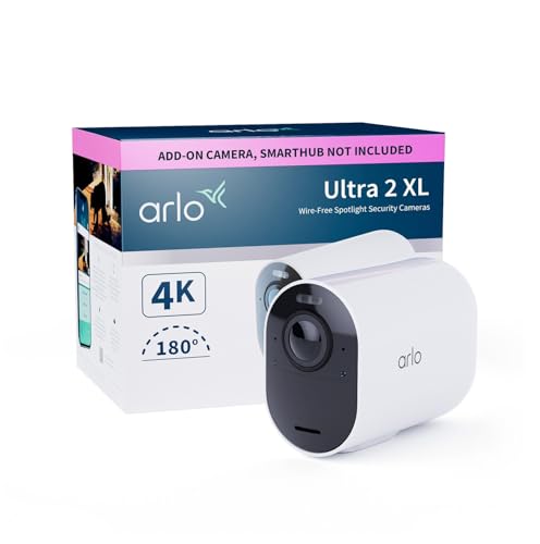 Arlo Ultra 2 Xl Outdoor Security Camera, 4k Uhd, Wireless Cctv, 12-Month Battery, Colour Night Vision, Weatherproof, Bright Spotlight, 2-Way Audio, Camera Only, Arlo Secure Trial Included : Amazon.co.uk: Electronics & Photo