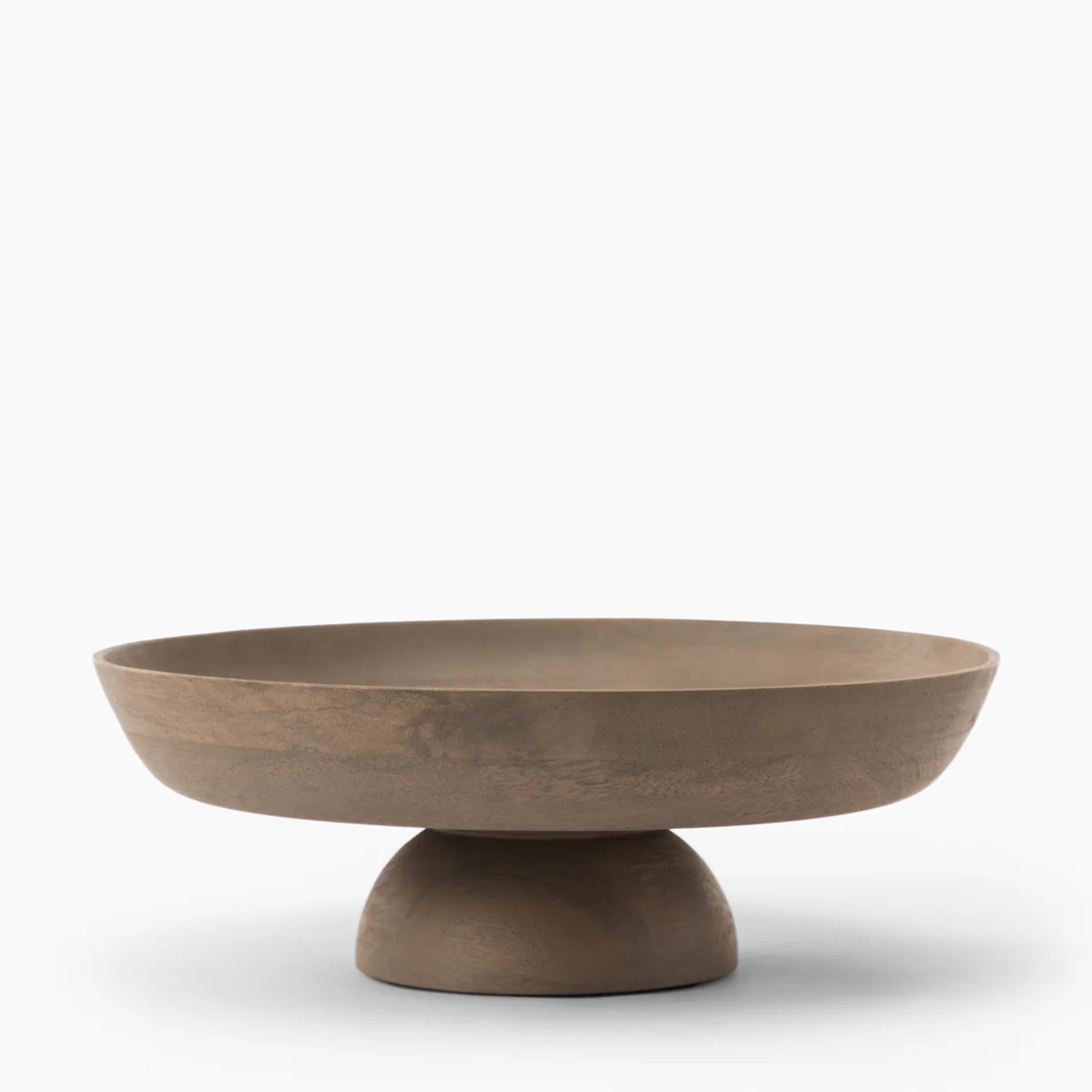 Footed wooden bowl