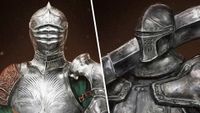 Left: Knight of Idus concept art from Elden Ring. Right: Heavy Knight concept art from Elden Ring.