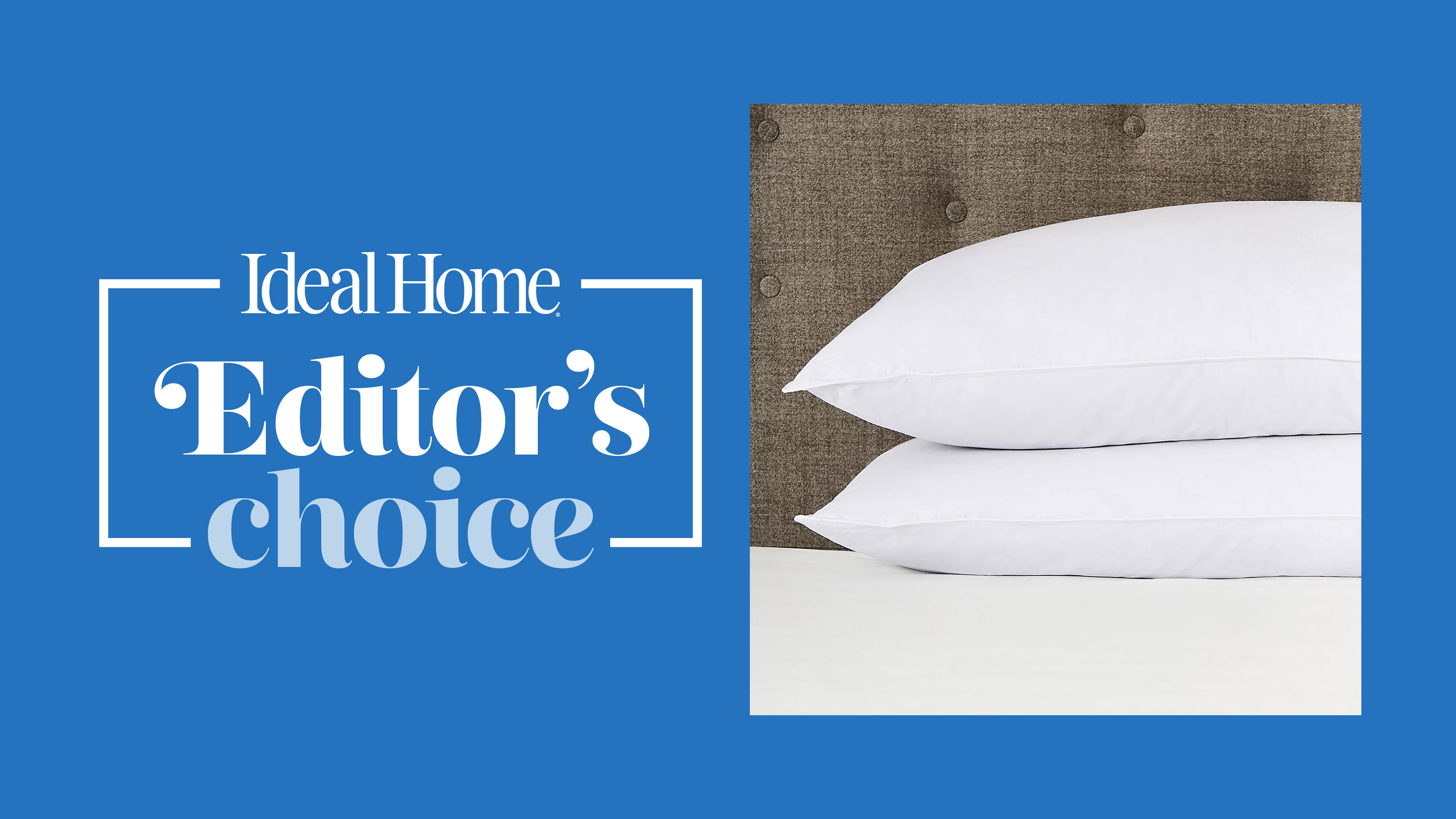 Pillows on blue background