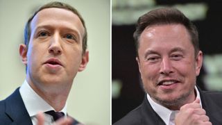 Head shots of Meta founder Mark Zuckerberg and Twitter CEO Elon Musk on a combination of file photographs
