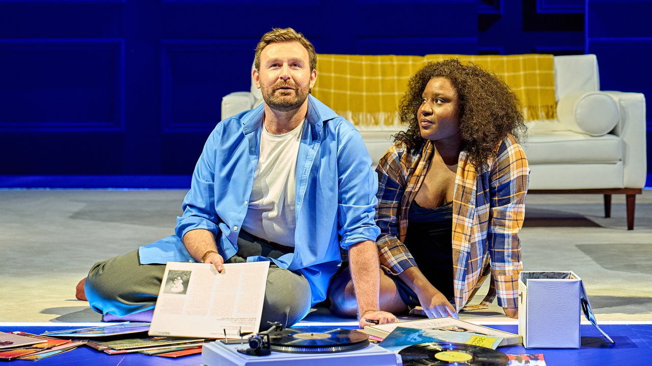 James McArdle as Henry and Susan Wokoma as Charlotte in The Real Thing