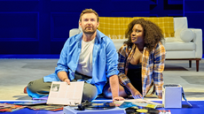 James McArdle as Henry and Susan Wokoma as Charlotte in The Real Thing.