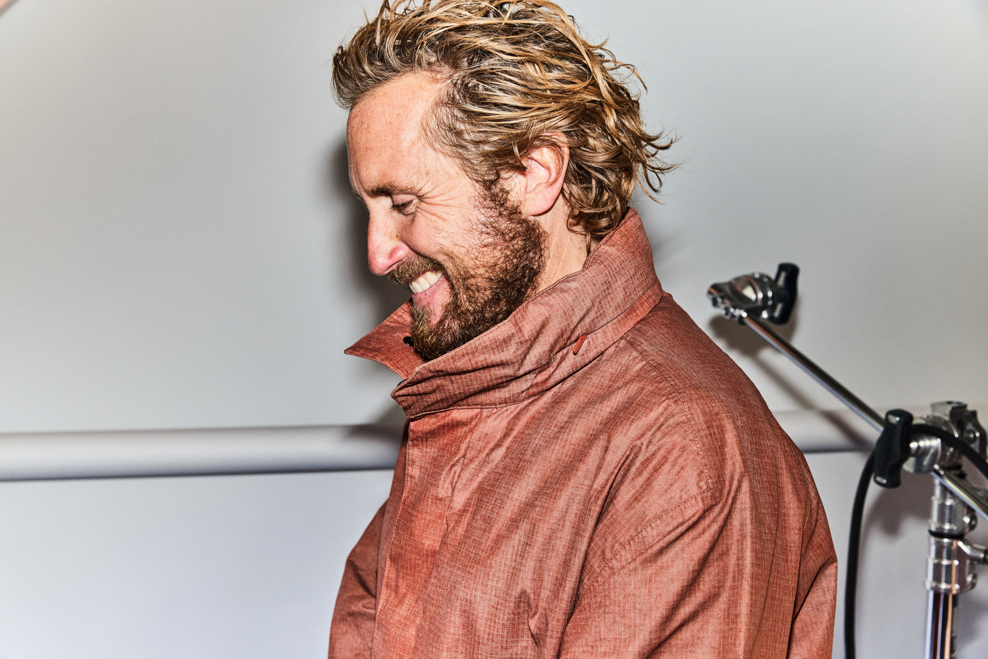 Nick Tidball in Vollebak's new Anodised Jacket
