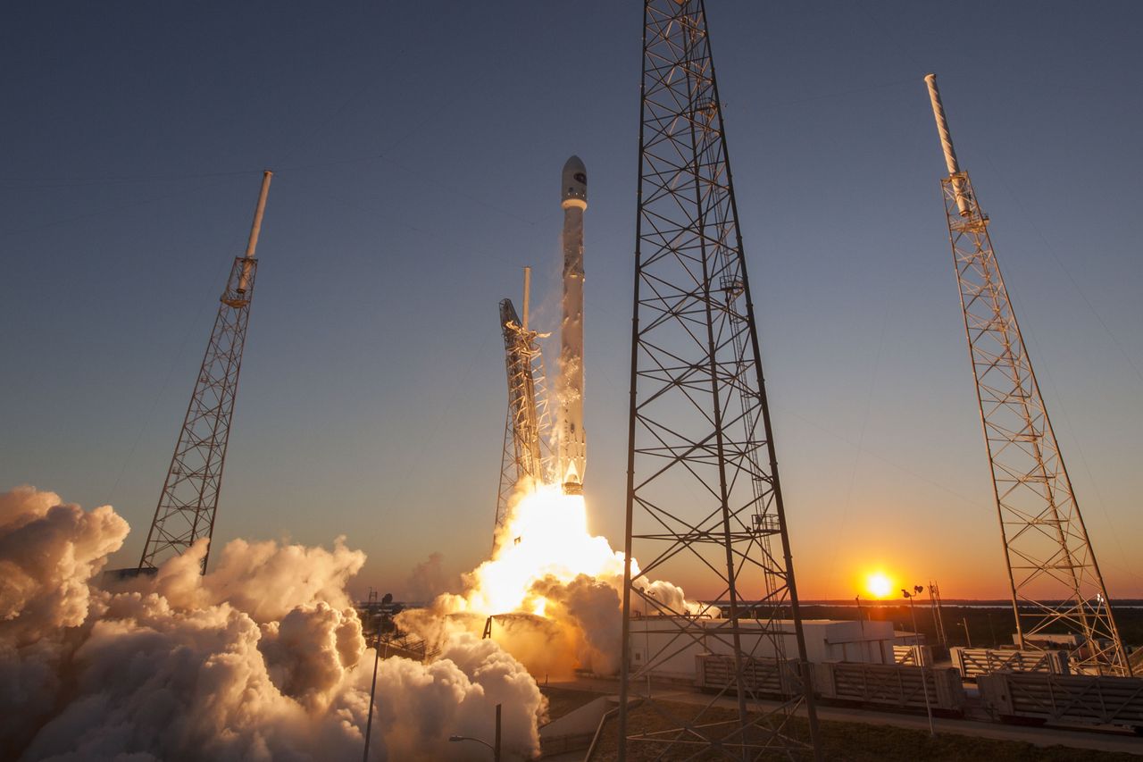 A SpaceX rocket takes flight