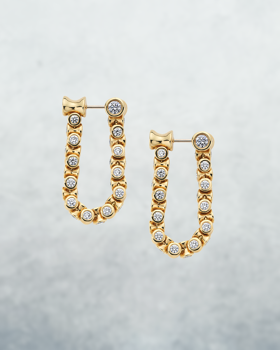Ourglass Earrings - 18k Yellow Gold