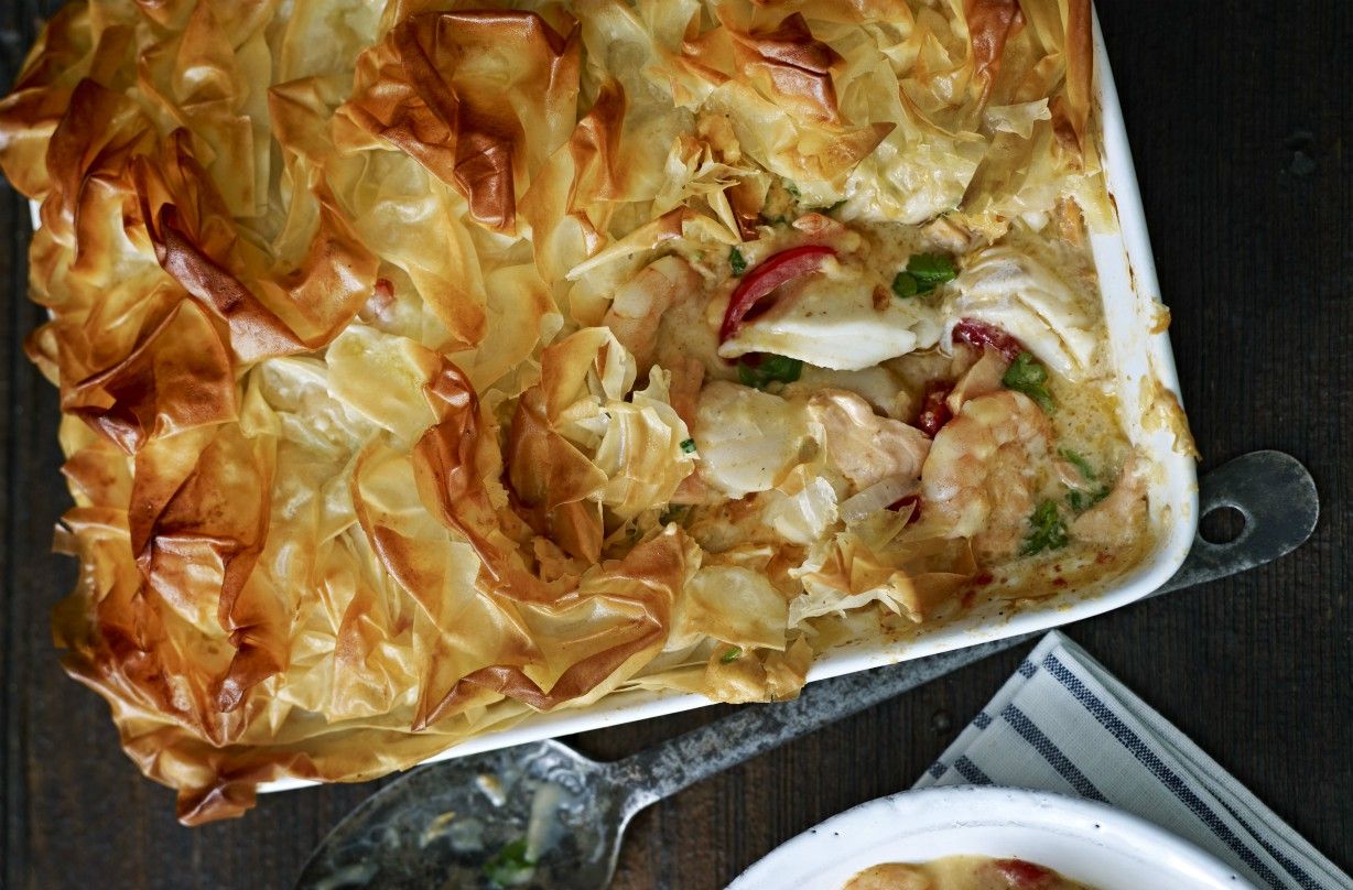 filo fish pie