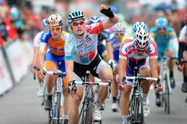 Stage 1 winner Andre Greipel (Omega Pharma-Lotto)