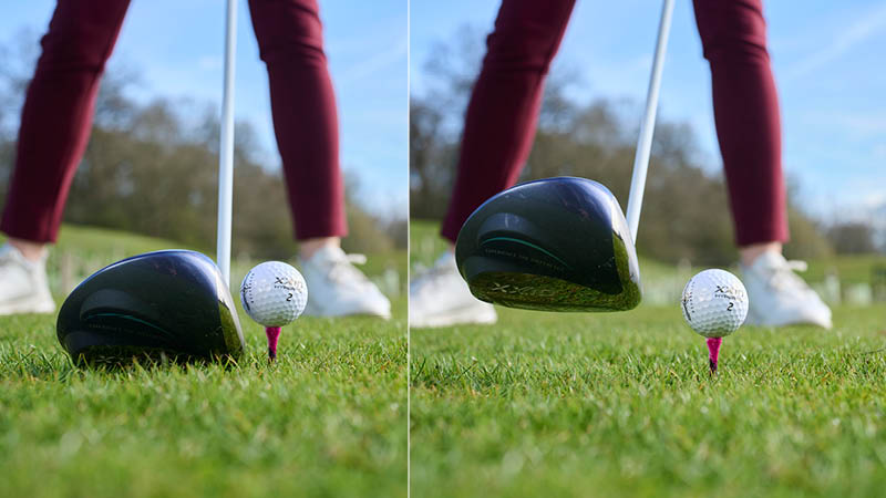 Addressing the golf ball, squeezing grip too tight means the clubhead lifts up