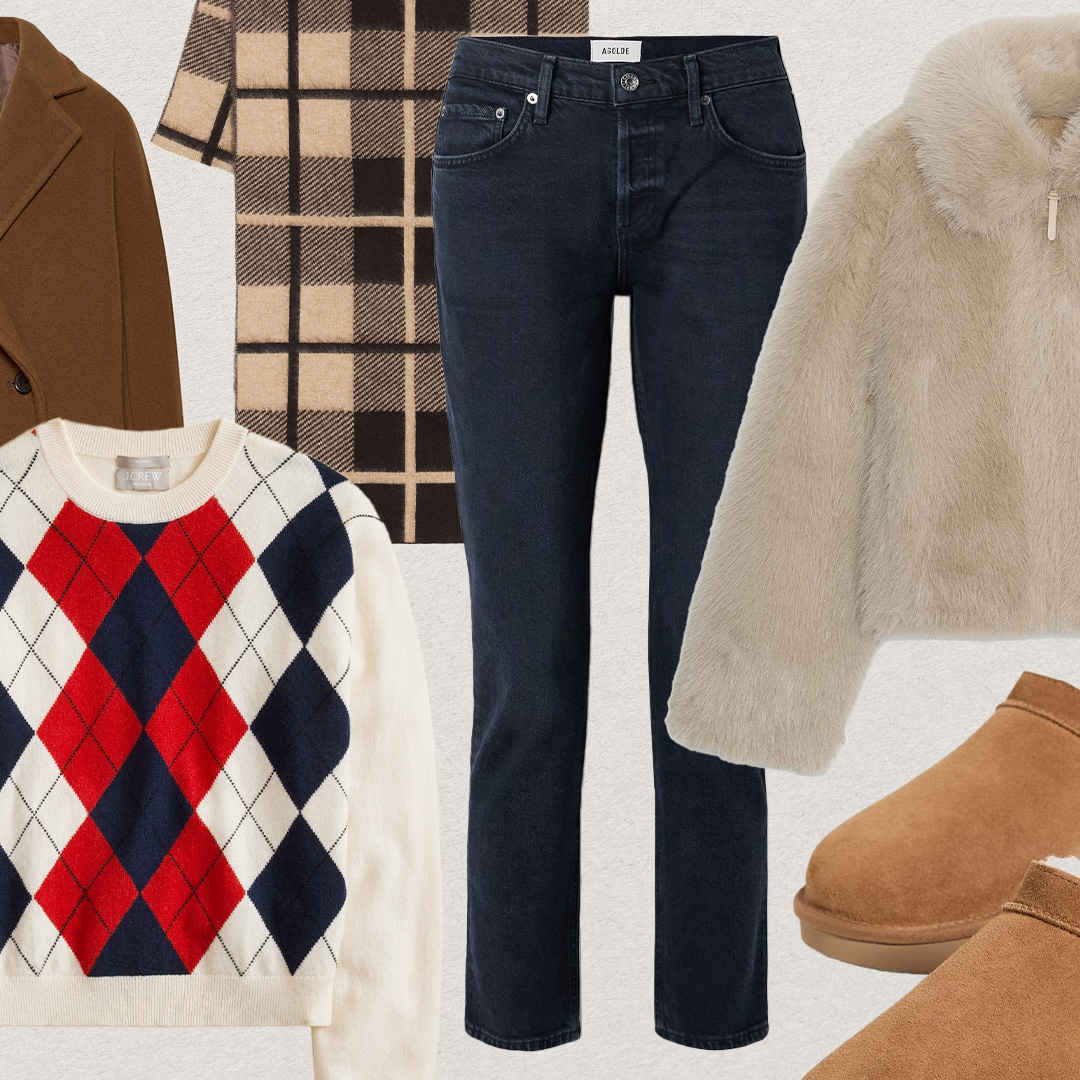 Collage of fall fashion items