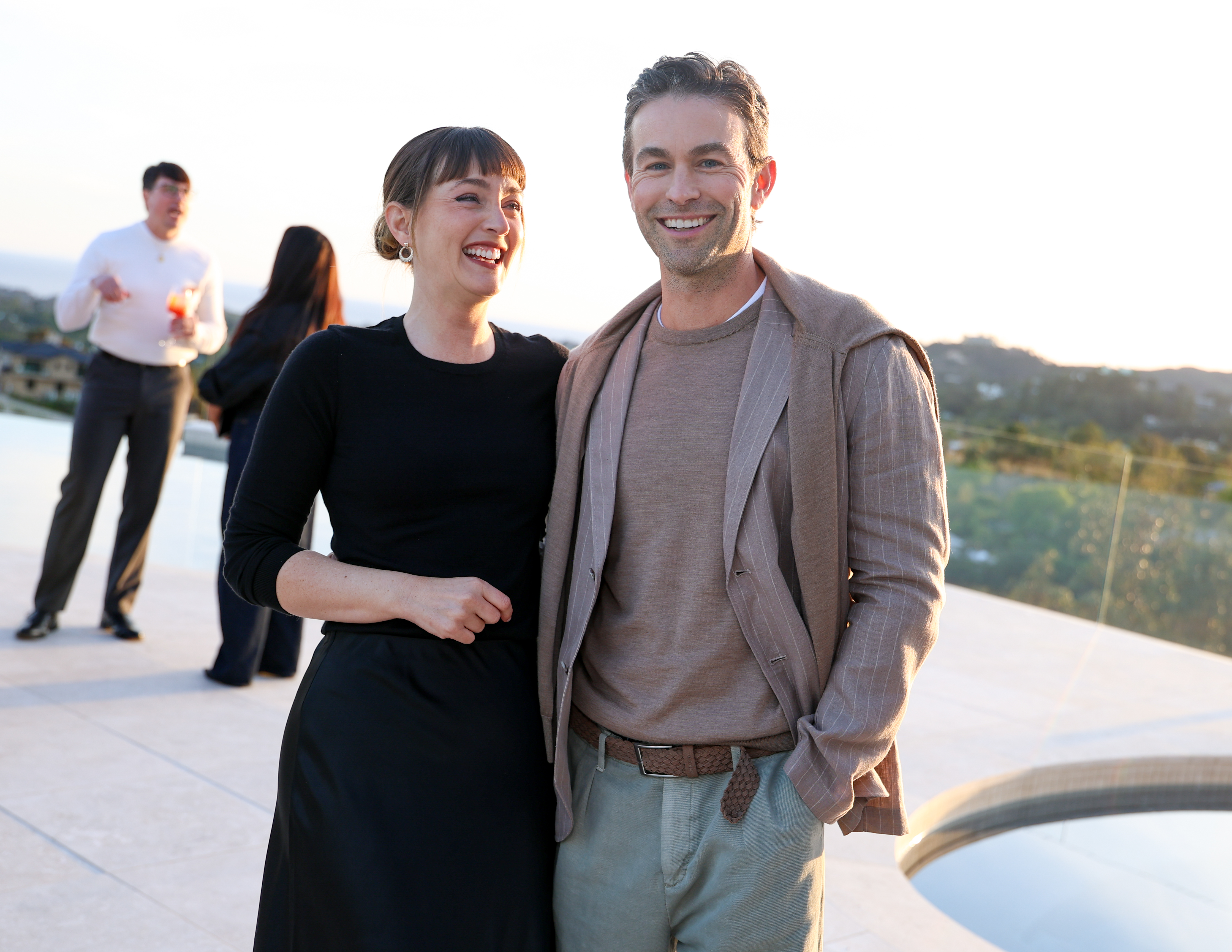 Leighton Meester and Chace Crawford at the Falconeri Dinner celebrating the Ultrafine Cashmere Collection at Getty House on April 23, 2026 in Los Angeles. (Photo by Chad Salvador/WWD via Getty Images)