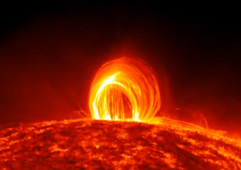 Spectacular solar plasma rain falls on the sun.