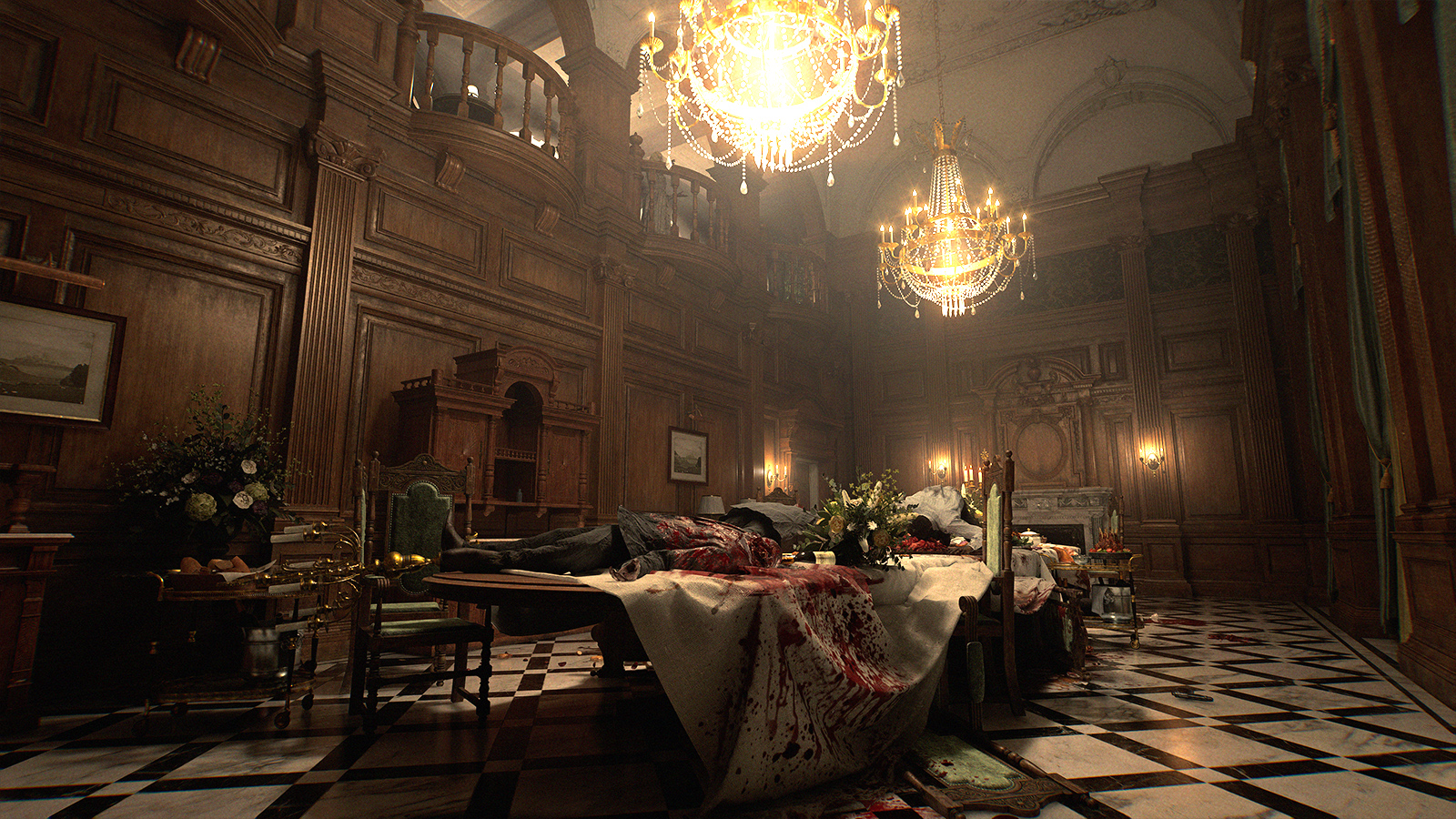 Zombies in a Resident Evil game