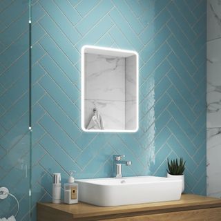 Nano Led Bathroom Mirror | Ultra Slim 11mm | Demister | - Pebble Grey