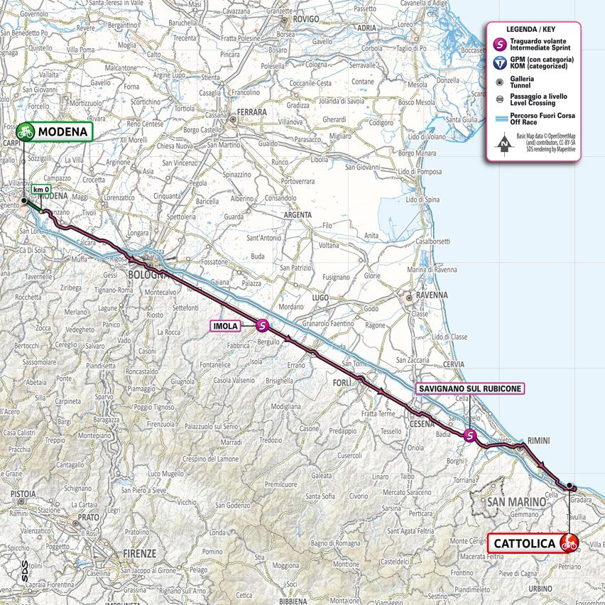 Stage 5 map 2021 Giro d'Italia
