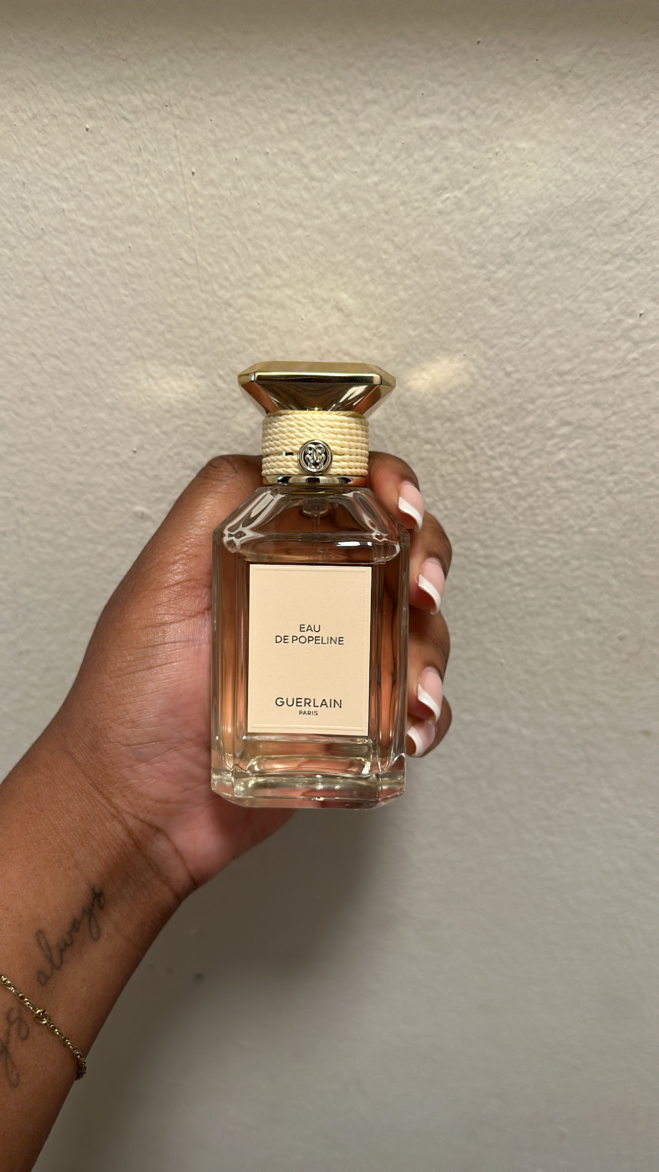 Ariel Baker testing Eau de Popline.