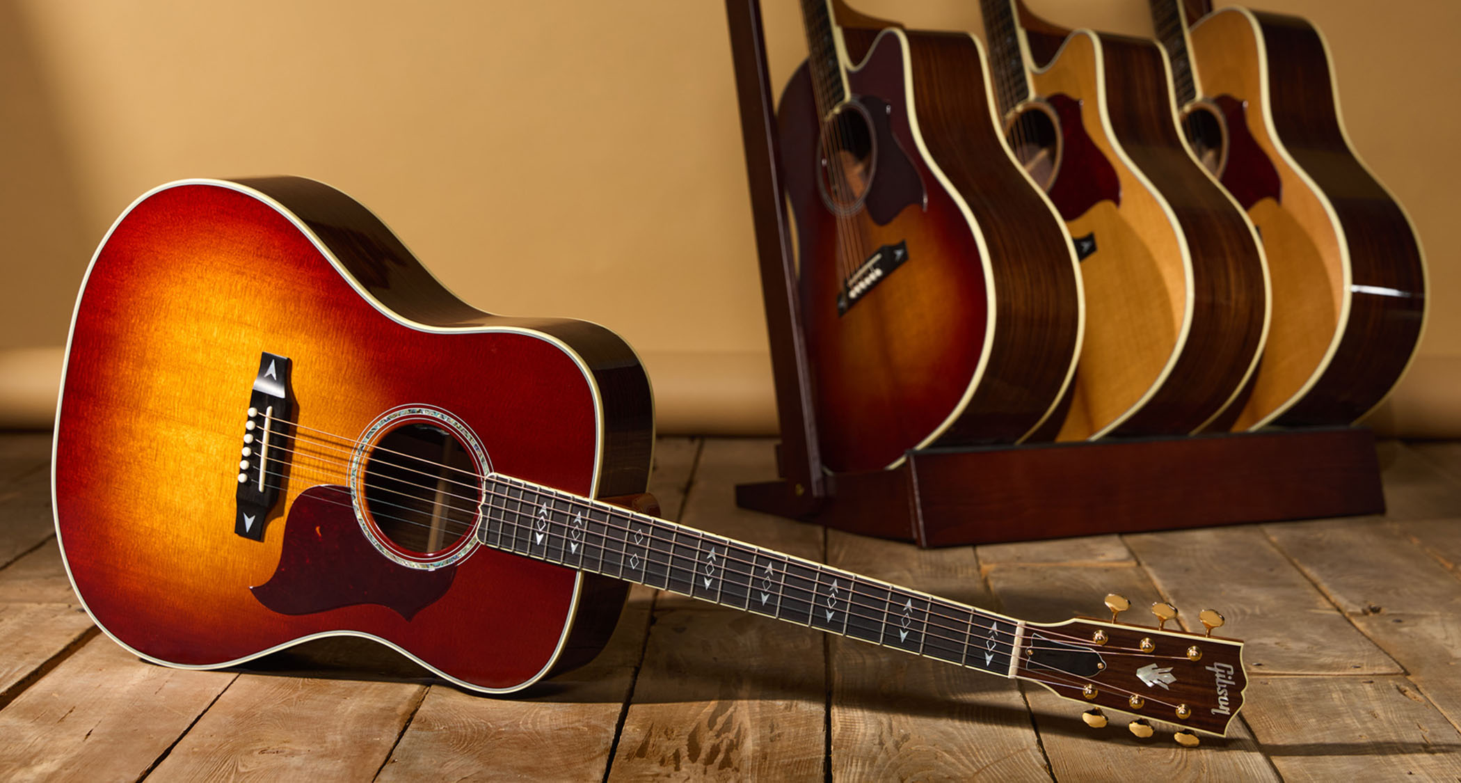 The Gibson Songwriter Recording Artist Series in cutaway and non-cutaway versions, and in Rosewood Burst or Antique Natural finishes.