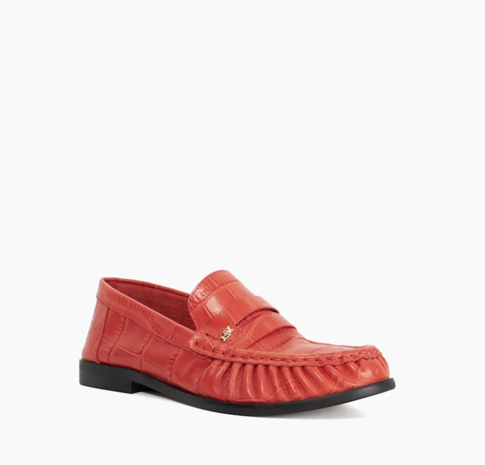 Dune London, Grisella Leather Slip On Ruched Toe Loafers