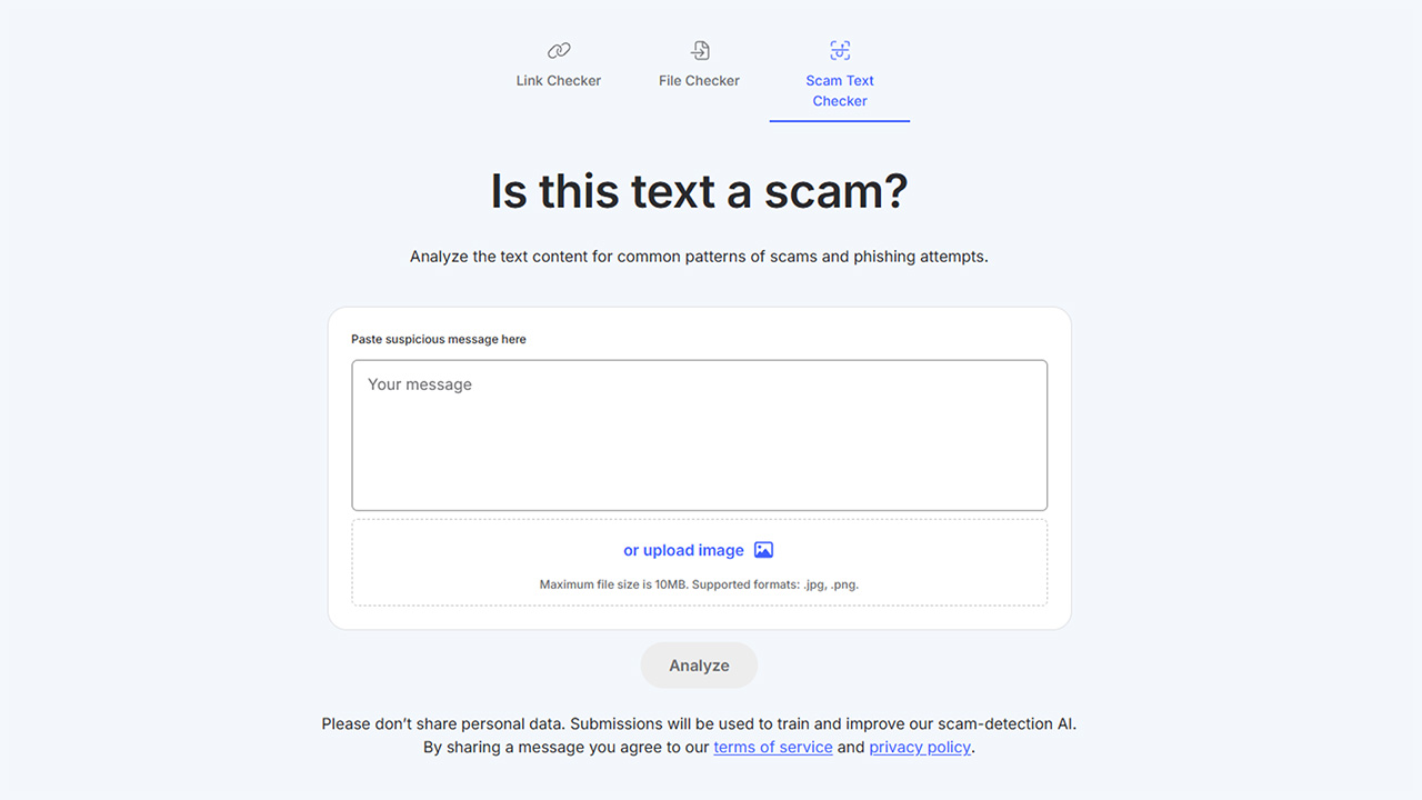 NordVPN's scam checker