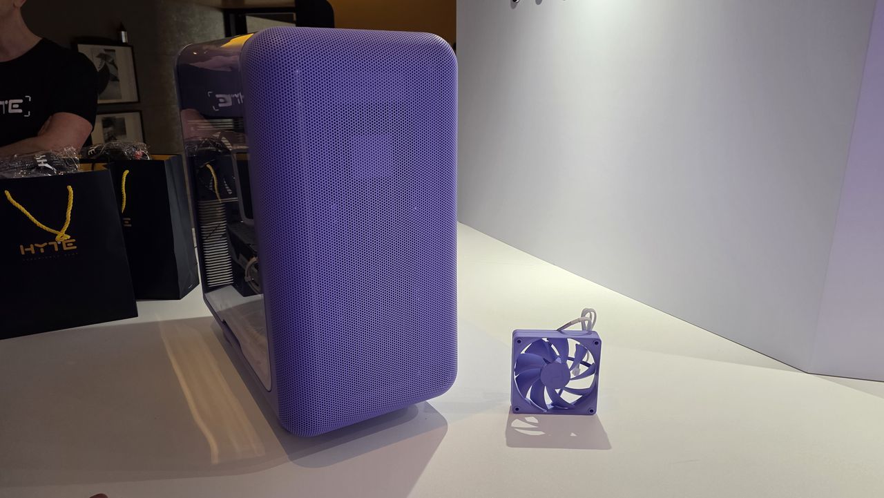 The Hyte X50 and X50 Air PC case in different colors