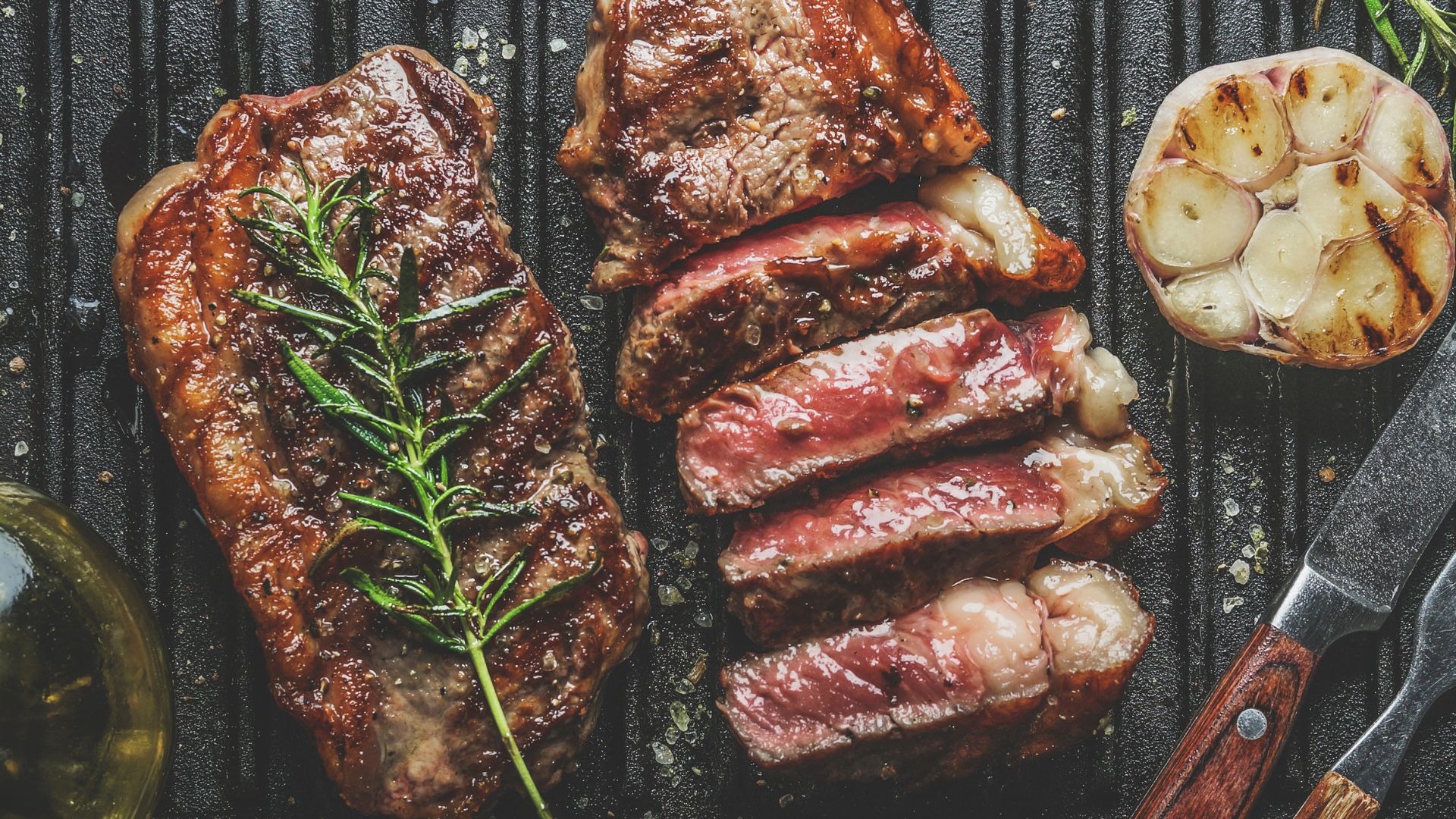 Steak on a barbecue