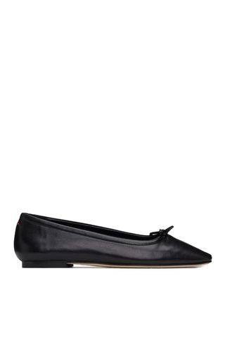 Black Delfina Ballerina Flats