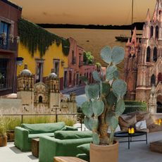 a collage of images featuring travel destinations in Mexico
